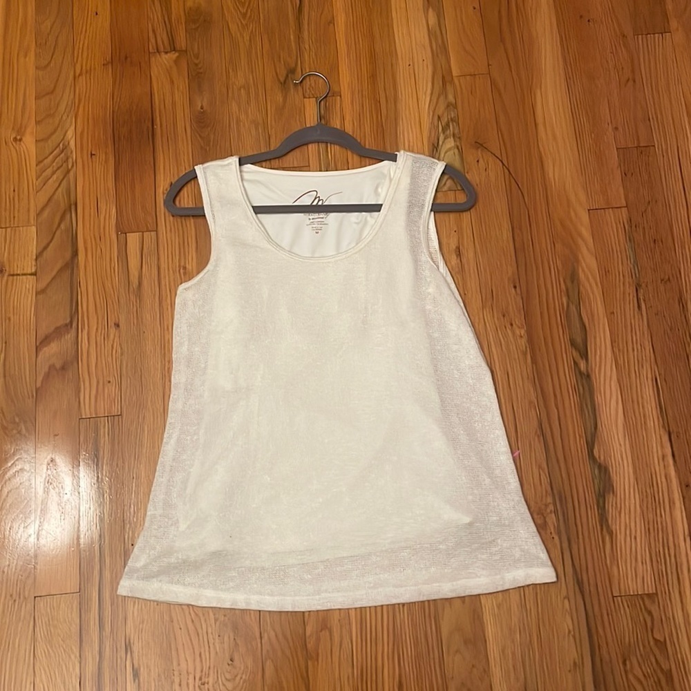 Miraclesuit White Tank Top Size Medium